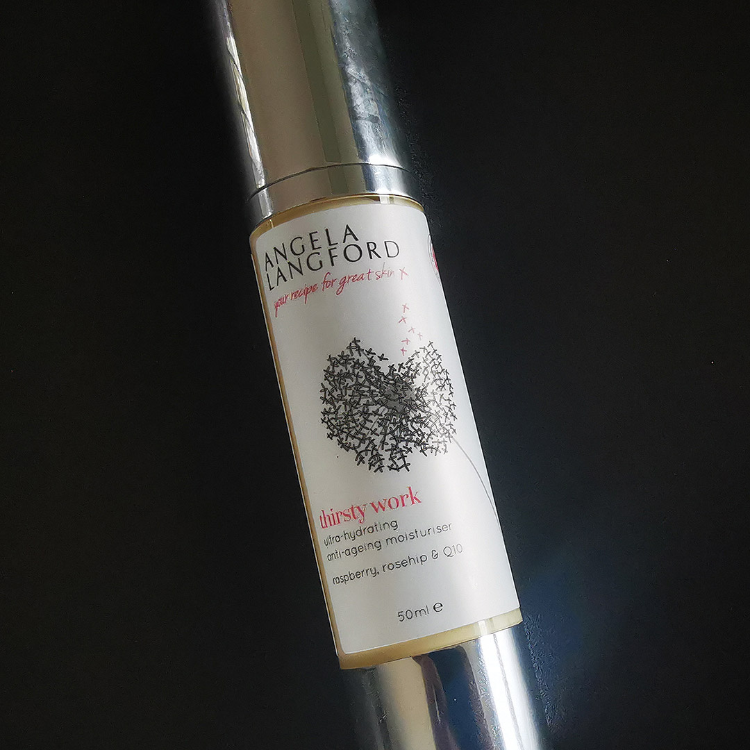 Organic moisturiser Thirsty Work by Angela Langford Skincare